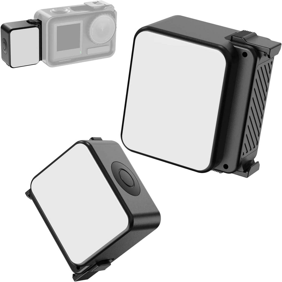 LightmoreGmbH ULANZI LM18 Mini LED Vlogging Light – Magnetic Video Fill Light for DJI Osmo Action Cameras & Pocket 3/4 Adapter