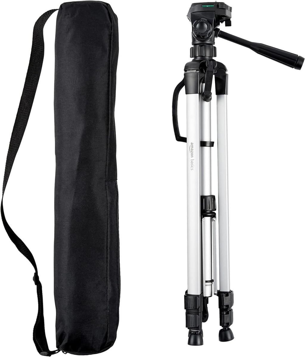 LightmoreGmbH 60-Inch Lightweight DSLR Camera Tripod with Carrying Bag – Portable Adjustable Tripod Stand for Cameras & Photography