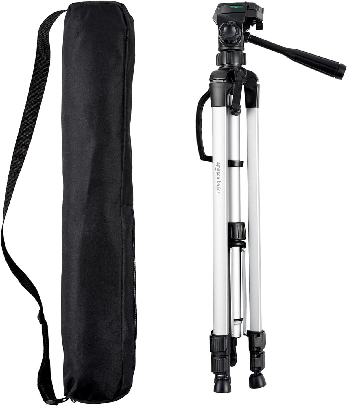 LightmoreGmbH 60-Inch Lightweight DSLR Camera Tripod with Carrying Bag – Portable Adjustable Tripod Stand for Cameras & Photography
